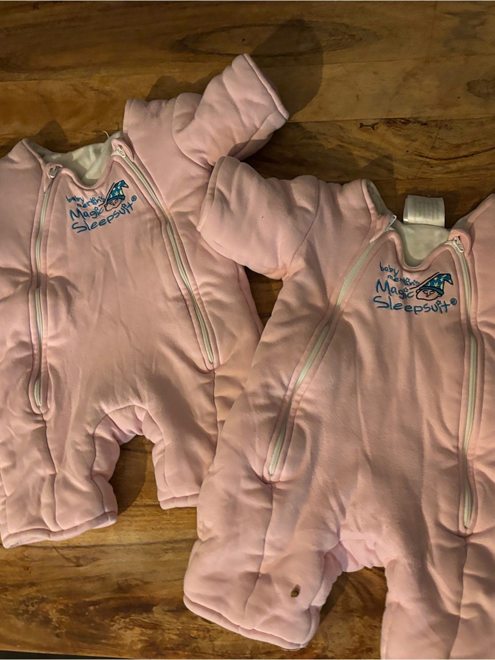 Baby Magic Sleepsuit Pink Quilted One-Piece Footie sleep bag